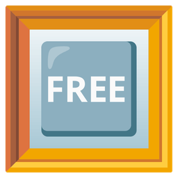 FREE button and framed picture