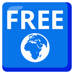 FREE button and globe showing Europe-Africa