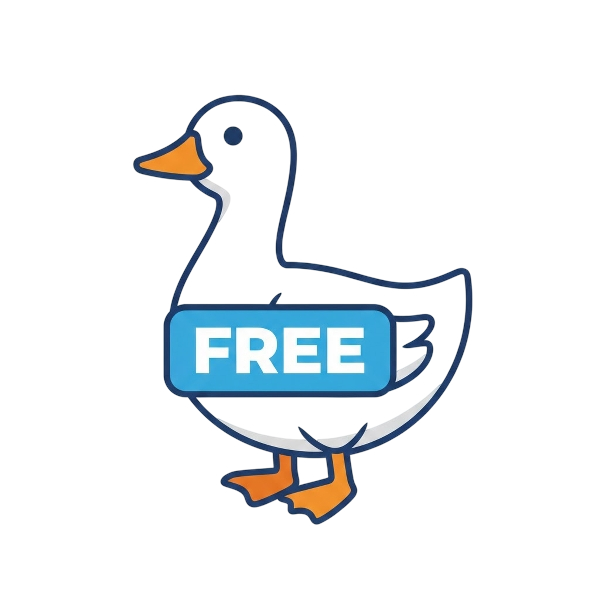 FREE button and Goose