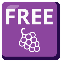 FREE button and grapes