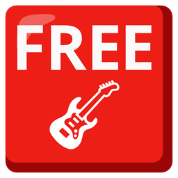 FREE button and guitar