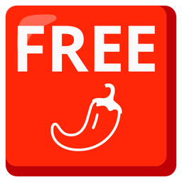 FREE button and hot pepper