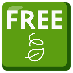 FREE button and leaf fluttering in wind