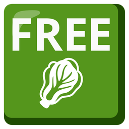 FREE button and leafy green