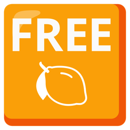 FREE button and lemon