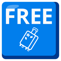 FREE button and luggage