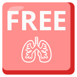 FREE button and lungs