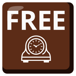 FREE button and mantelpiece clock