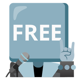 FREE button and microphone