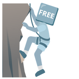 FREE button and mountain