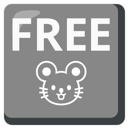 FREE button and mouse face