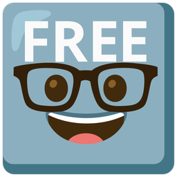 FREE button and nerd face