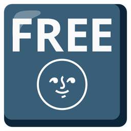 FREE button and new moon face