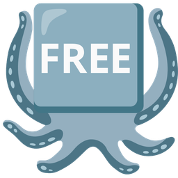 FREE button and octopus