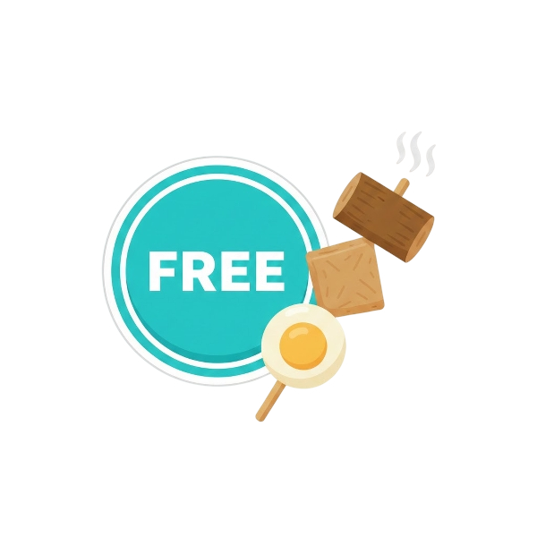 FREE button and Oden