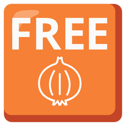 FREE button and onion
