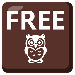 FREE button and owl