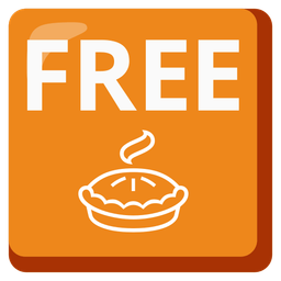 FREE button and pie