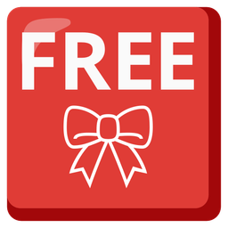 FREE button and ribbon