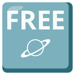 FREE button and ringed planet