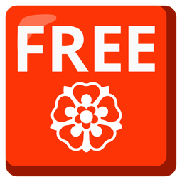 FREE button and rosette