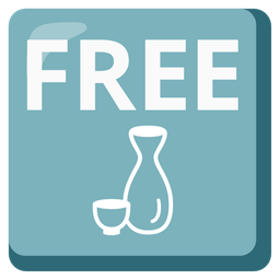 FREE button and sake