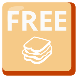 FREE button and sandwich