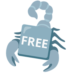 FREE button and scorpion