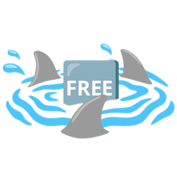 FREE button and shark