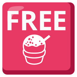 FREE button and shaved ice