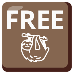 FREE button and sloth