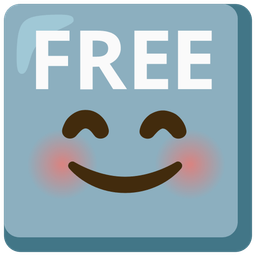 FREE button and Smiling face with smiling eyes