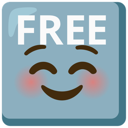 FREE button and Smiling face