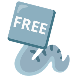 FREE button and snake