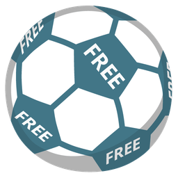 FREE button and soccer ball