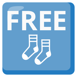 FREE button and socks