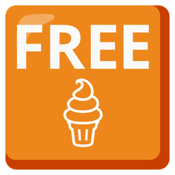 FREE button and soft ice cream