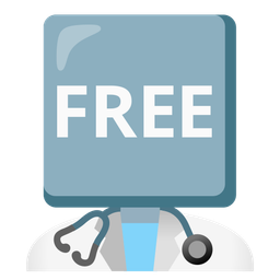 FREE button and stethoscope