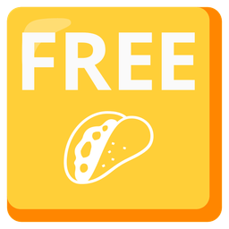 FREE button and taco