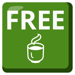 FREE button and teacup without handle