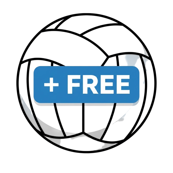 FREE button and Volleyball