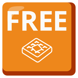 FREE button and waffle