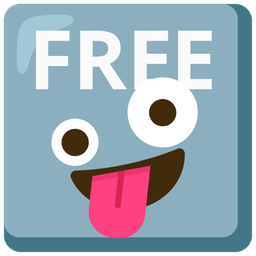 FREE button and Zany face