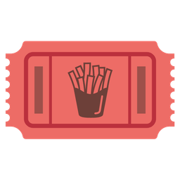 french fries and admission tickets