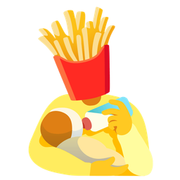 french fries and baby bottle