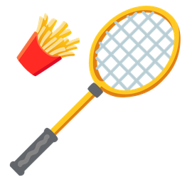 french fries and badminton