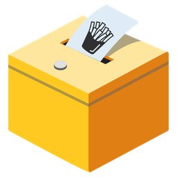 french fries and ballot box with ballot