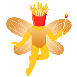 french fries and butterfly