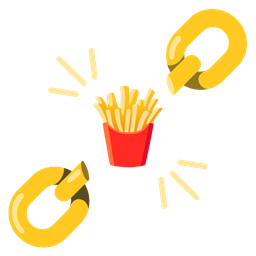 french fries and chains