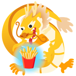 french fries and dragon